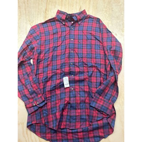 Brooks Brothers Flannel Shirt Blue Red Plaid Long Sleeve Mens M Button Down NWTs - Picture 1 of 8
